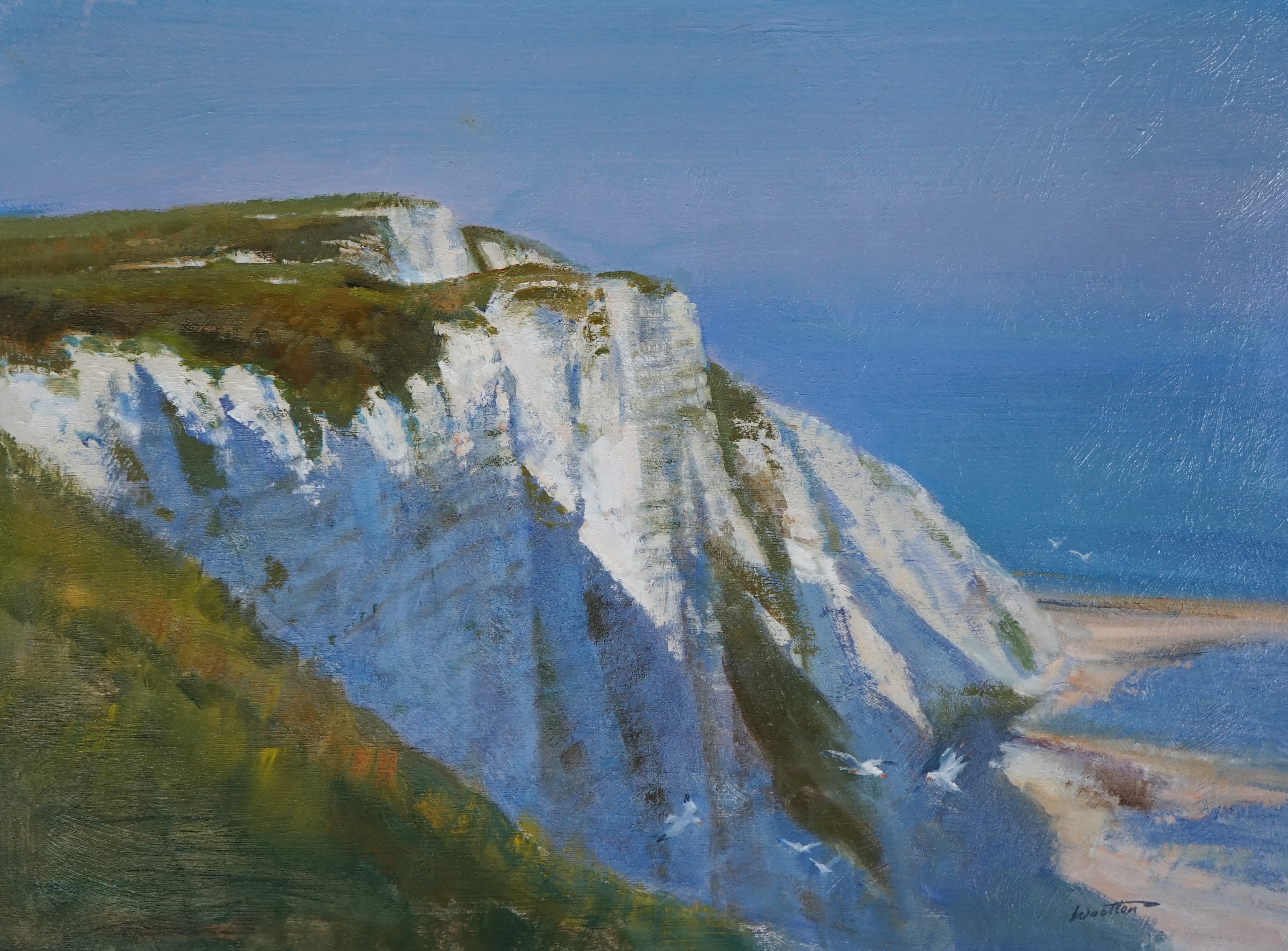 Frank Wootton (English, 1914-1998), Beachy Head, oil on board, 30 x 40cm